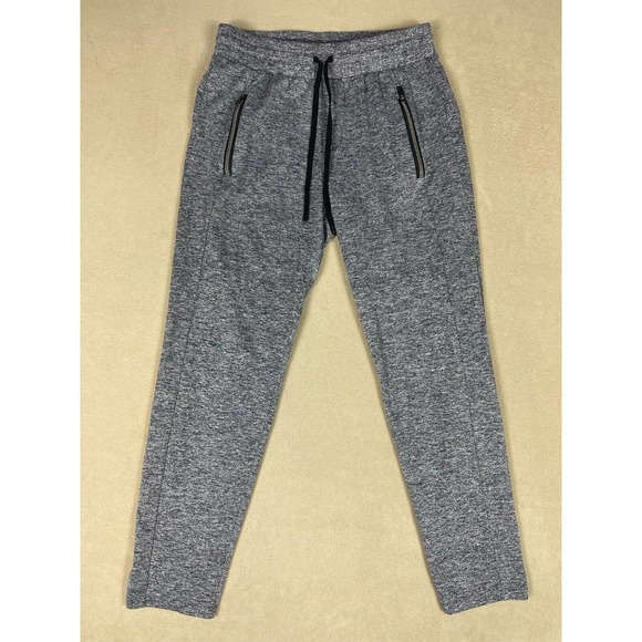 Athleta Womens S Jogger Sweatpants Gray Elastic Waist w‎ Drawstring Zip Pockets - Picture 1 of 11